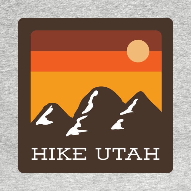 Hike Utah Retro Logo by HolidayShirts